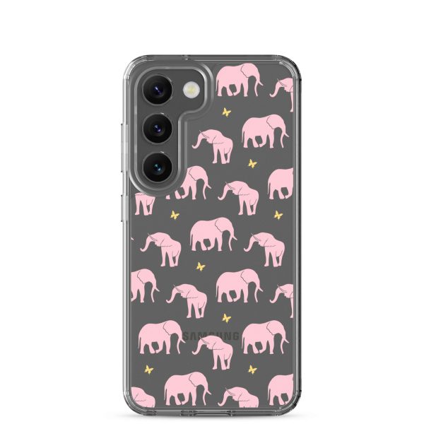 clear-case-for-samsung-samsung-galaxy-s23-case-on-phone-6a53d25eea35f.jpg Seamless Elephant Silhouette Samsung Clear Case