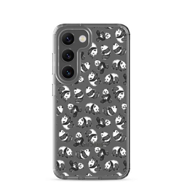 Watercolor Panda Bears Samsung Clear Case