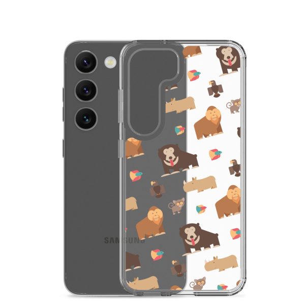 Asian Jungle Animals Samsung Clear Case