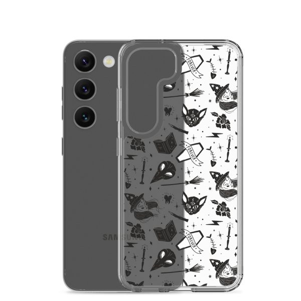 Black and White Halloween Samsung Clear Case