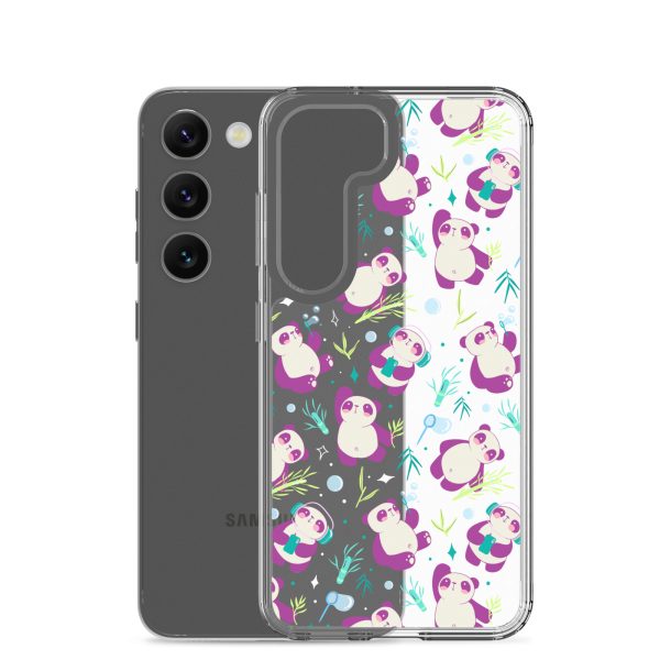 Cute Panda Bamboo Samsung Clear Case