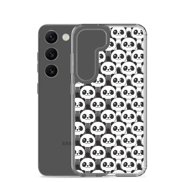 Cute Panda Bears Samsung Clear Case