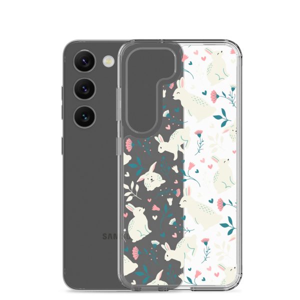 clear-case-for-samsung-samsung-galaxy-s23-case-with-phone-6a53c45a4ba87.jpg Easter Cute Rabbits Samsung Clear Case