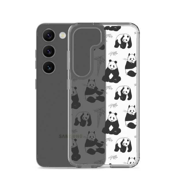 Panda Bears Bamboo Samsung Clear Case