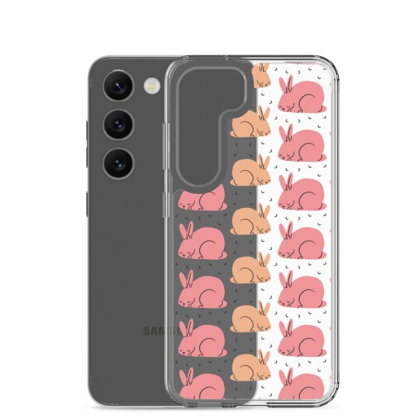 Pink Bunnies Samsung Clear Case