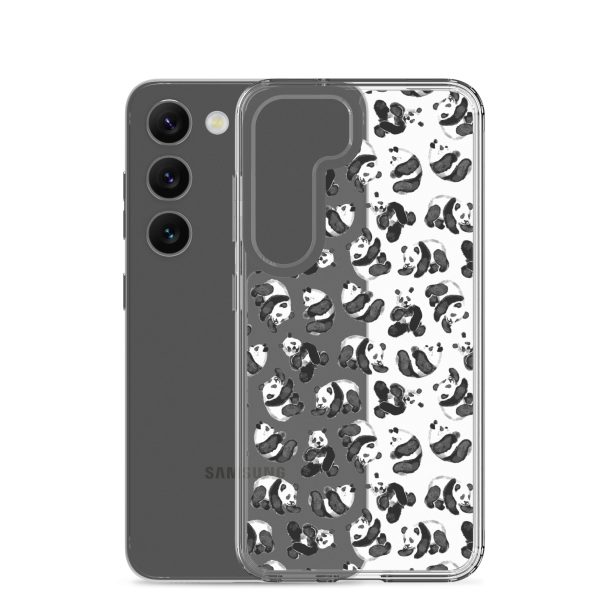 Watercolor Panda Bears Samsung Clear Case