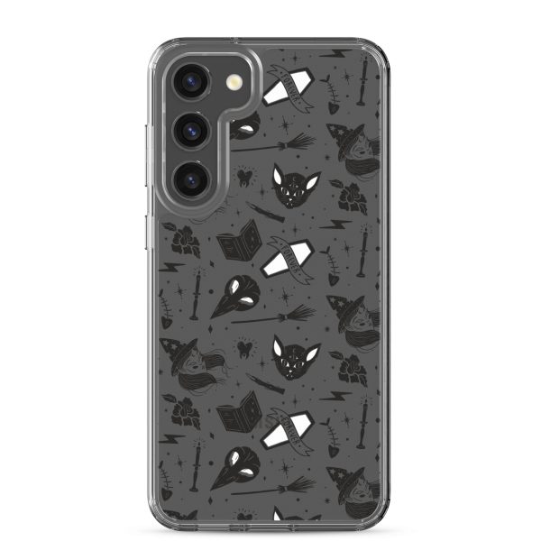 Black and White Halloween Samsung Clear Case
