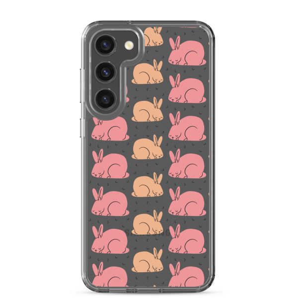 Pink Bunnies Samsung Clear Case
