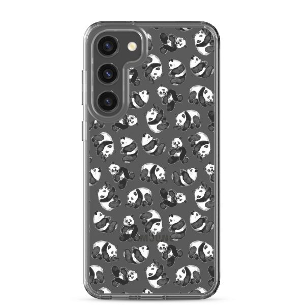 Watercolor Panda Bears Samsung Clear Case