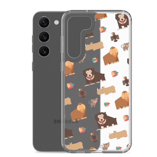 Asian Jungle Animals Samsung Clear Case