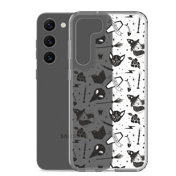 Black and White Halloween Samsung Clear Case