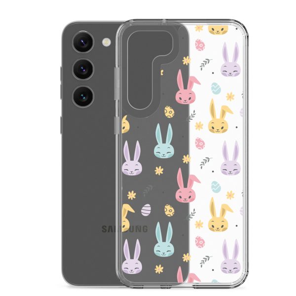 Colorful Bunnies Easter Samsung Clear Case