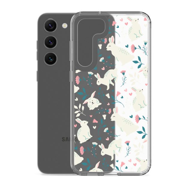 clear-case-for-samsung-samsung-galaxy-s23-plus-case-with-phone-6a53c45a4b9c0.jpg Easter Cute Rabbits Samsung Clear Case