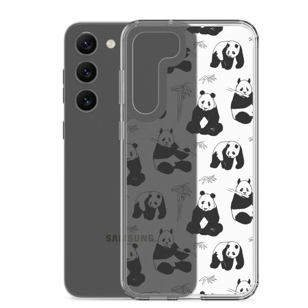 Panda Bears Bamboo Samsung Clear Case