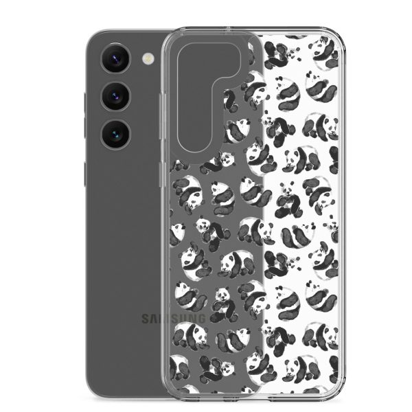 Watercolor Panda Bears Samsung Clear Case