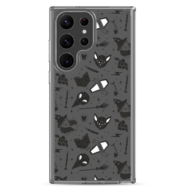 Black and White Halloween Samsung Clear Case