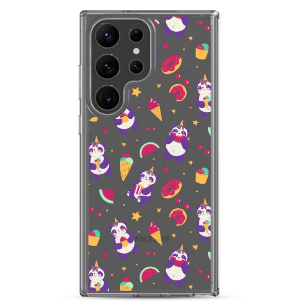 Cute Panda Sweets Samsung Clear Case
