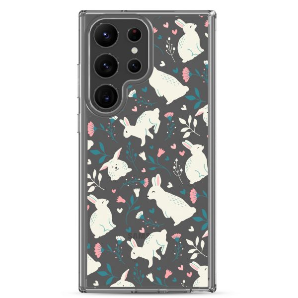 clear-case-for-samsung-samsung-galaxy-s23-ultra-case-on-phone-6a53c45a4b9fd.jpg Easter Cute Rabbits Samsung Clear Case