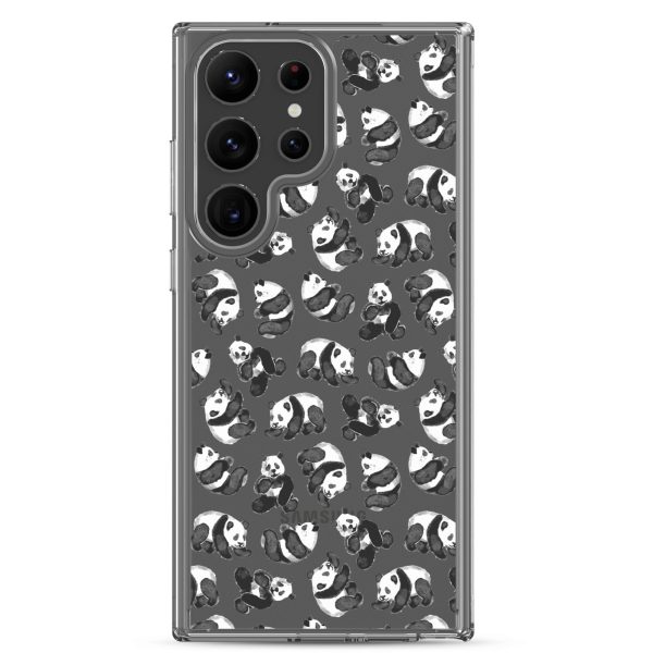 Watercolor Panda Bears Samsung Clear Case