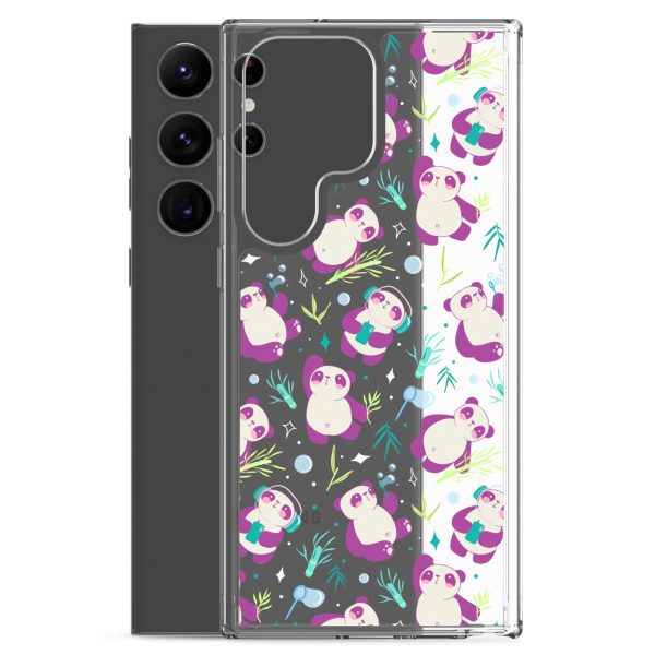 Cute Panda Bamboo Samsung Clear Case