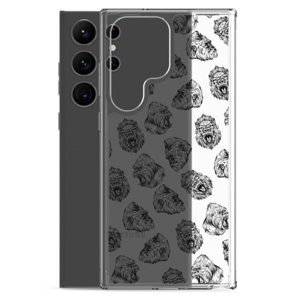 Illustrated Gorilla Seamless Samsung Clear Case