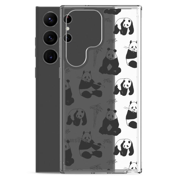 Panda Bears Bamboo Samsung Clear Case