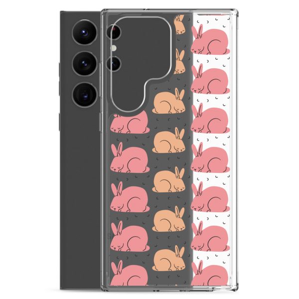Pink Bunnies Samsung Clear Case