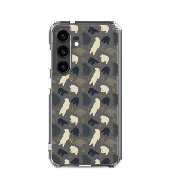 Forest Bear Silhouette Samsung Clear Case