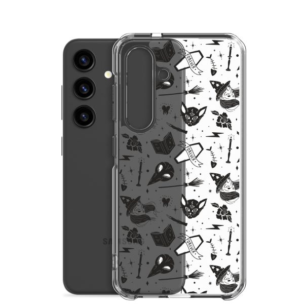 Black and White Halloween Samsung Clear Case