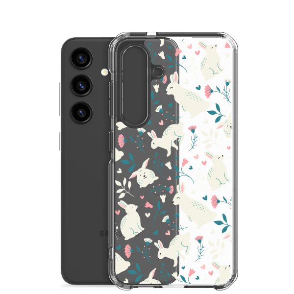 clear-case-for-samsung-samsung-galaxy-s24-case-with-phone-6a53c45a4bbb8.jpg Easter Cute Rabbits Samsung Clear Case