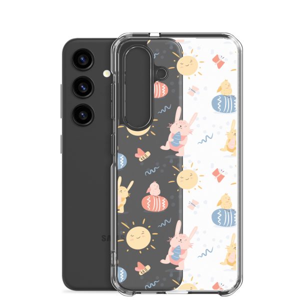 Easter Egg and Bunnies Samsung Clear Case