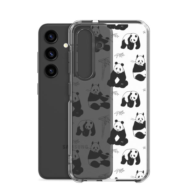 Panda Bears Bamboo Samsung Clear Case