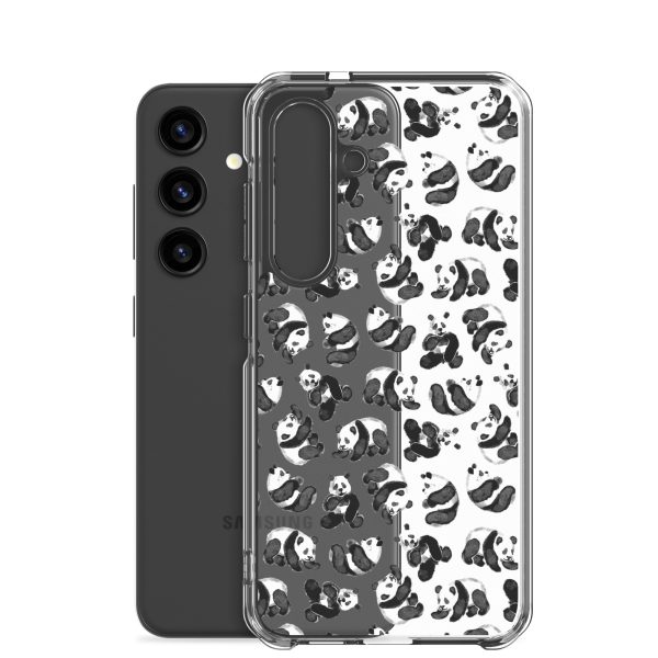 Watercolor Panda Bears Samsung Clear Case