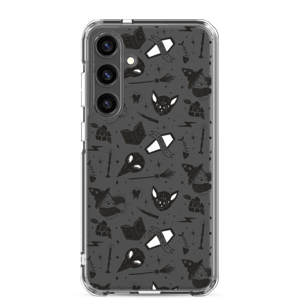 Black and White Halloween Samsung Clear Case