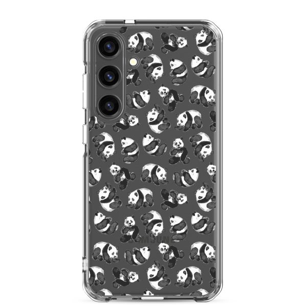 Watercolor Panda Bears Samsung Clear Case