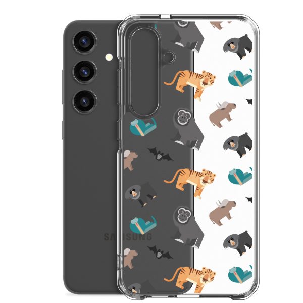 Asian Jungle Animals Samsung Clear Case