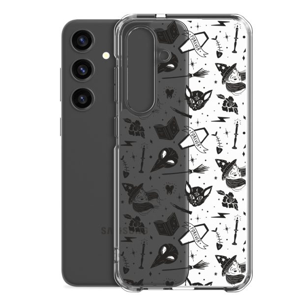 Black and White Halloween Samsung Clear Case