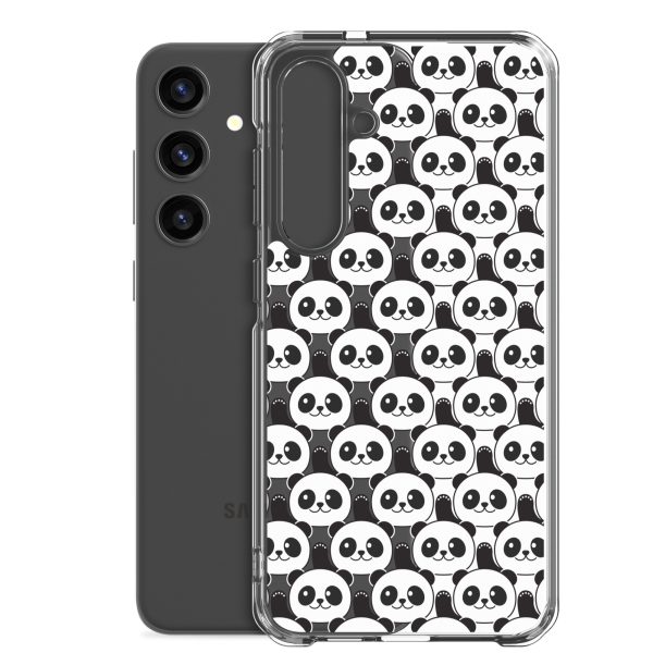 Cute Panda Bears Samsung Clear Case