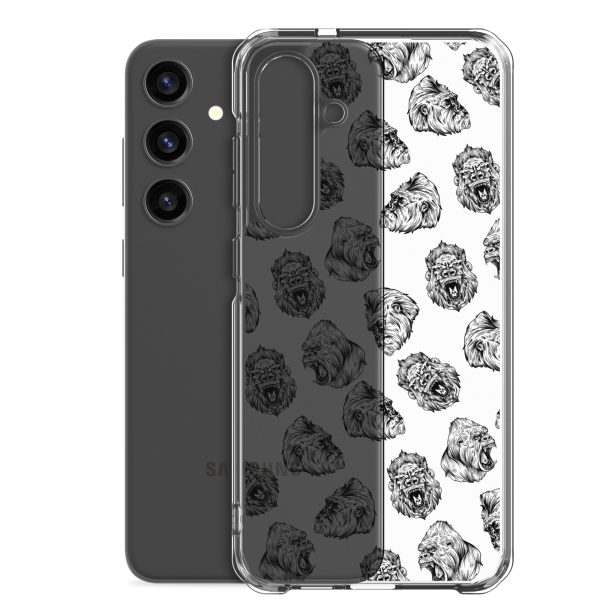 Illustrated Gorilla Seamless Samsung Clear Case