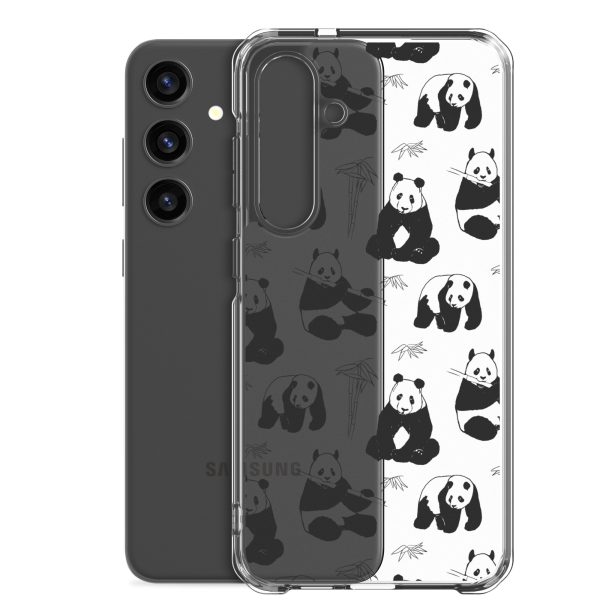 Panda Bears Bamboo Samsung Clear Case