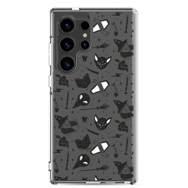Black and White Halloween Samsung Clear Case