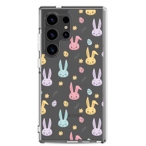 Colorful Bunnies Easter Samsung Clear Case