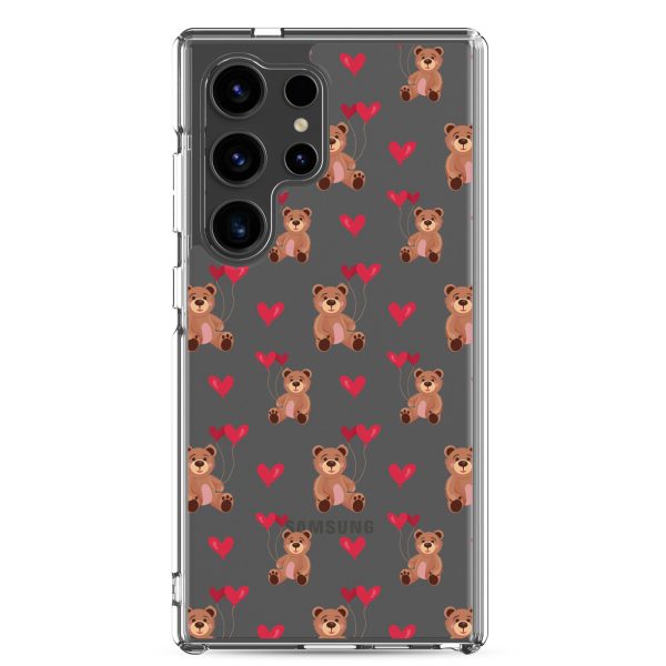 Cute Teddy Bear Samsung Clear Case