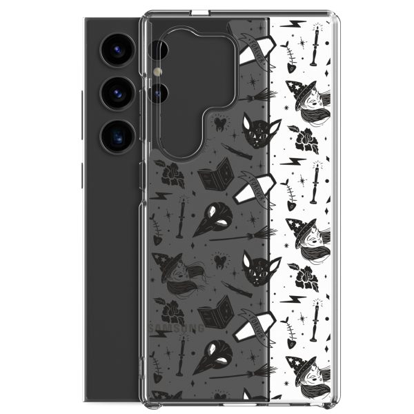 Black and White Halloween Samsung Clear Case