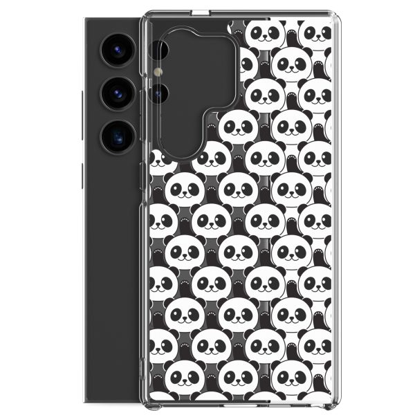 Cute Panda Bears Samsung Clear Case