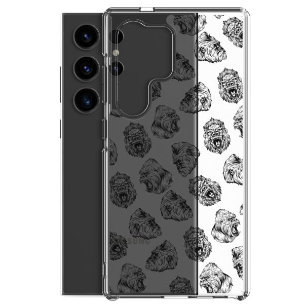 Illustrated Gorilla Seamless Samsung Clear Case