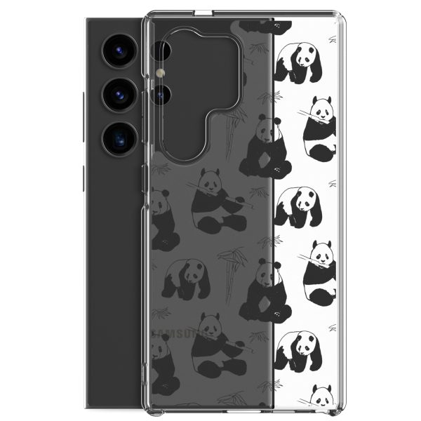 Panda Bears Bamboo Samsung Clear Case