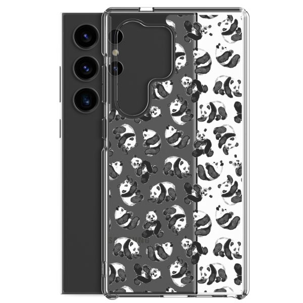 Watercolor Panda Bears Samsung Clear Case