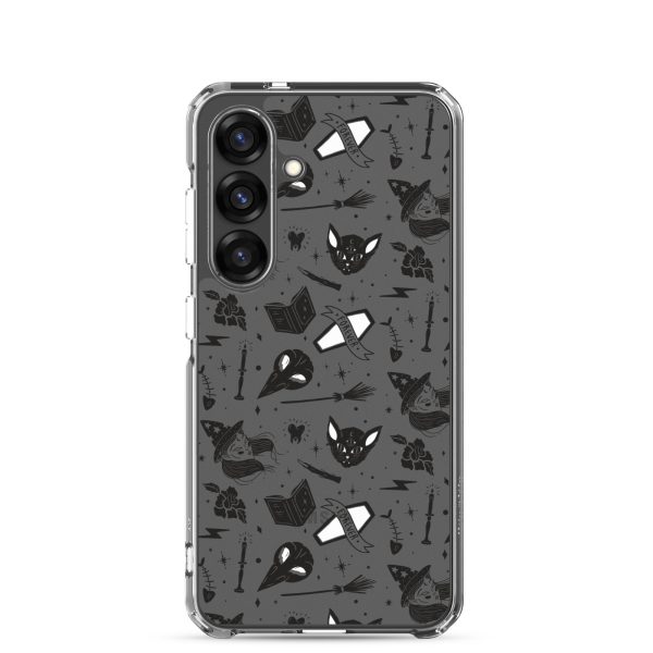 Black and White Halloween Samsung Clear Case
