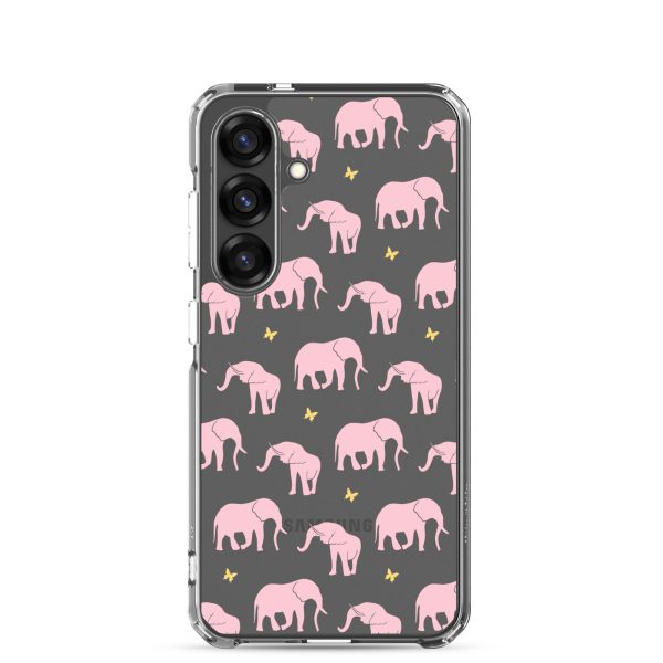 clear-case-for-samsung-samsung-galaxy-s25-case-on-phone-6a53d25eea201.jpg Seamless Elephant Silhouette Samsung Clear Case